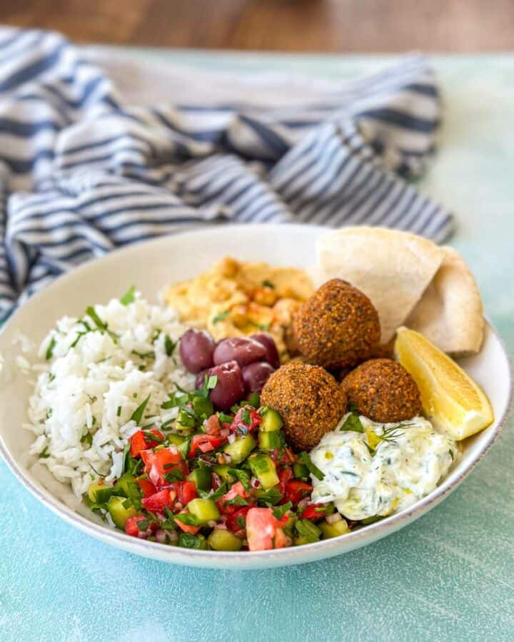 Mediterranean Falafel Rice Bowls (with easy shortcuts) - Seasons in the ...
