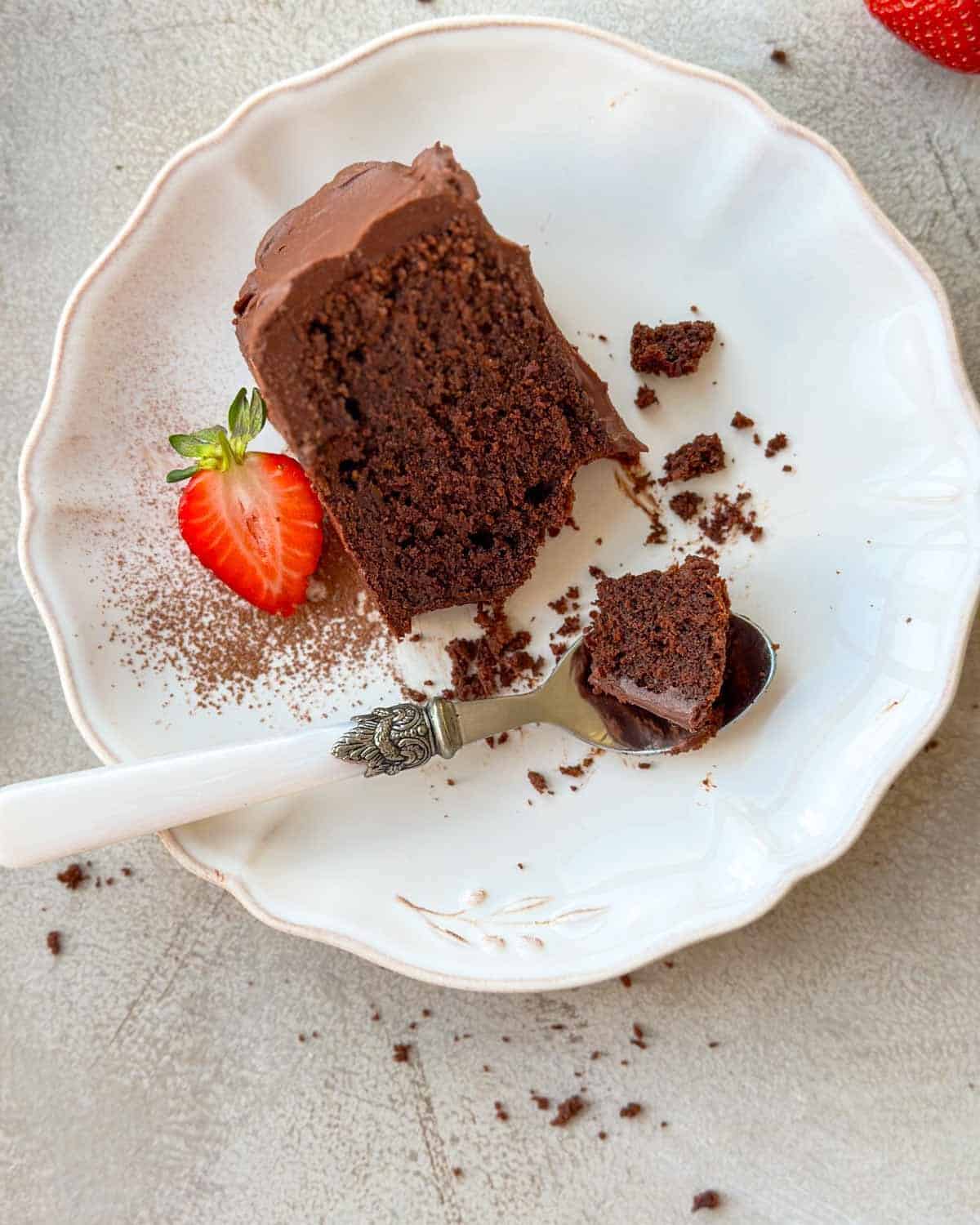 A delicious slice of Chocolate ganache Cake.