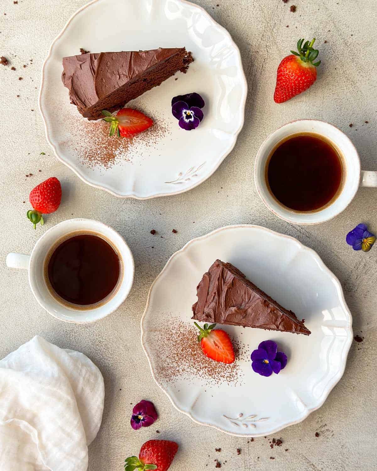 This chocolate ganache cake best enjoyed with friends.