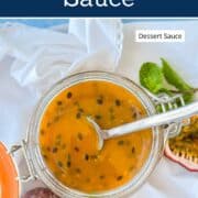 Passion Fruit sauce with fresh passion. Perfect for desserts and drinks.